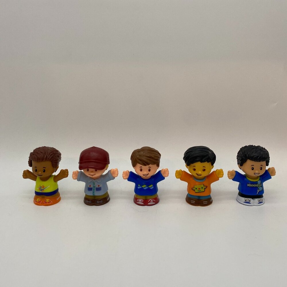 Fisher Price Little People Newer Style Lot of 5 Boy Figurines